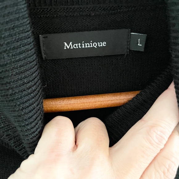 Matinique Men’s Knit Sweater Turtleneck Wool blend Lightweight Old money Sz L - Picture 10 of 15